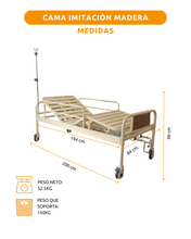 medidas cama de hospital manual