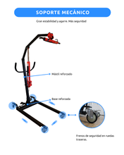 ficha de características de soporte mecánico de la grúa para pacientes con sobrepeso