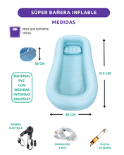 Súper Bañera Inflable para Baño de Adulto Mayor en Cama