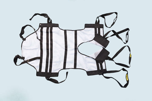 arnés de baño tela acanalada vista superior