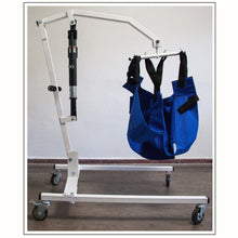 Imagen de una grúa para pacientes / grúa para enfermos,versión mecánica, mostrando su estructura y mecanismo.