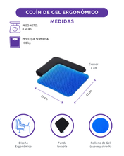 Cojín de Gel Ergonómico con Funda