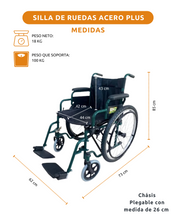 Silla de Ruedas Acero Plus