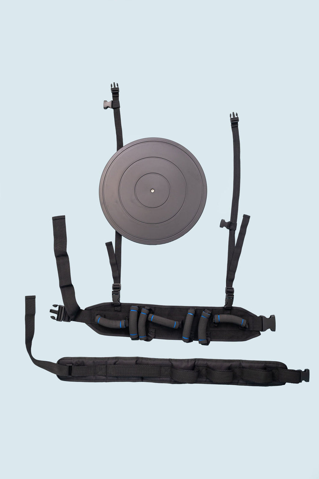 kit de asistencia que incluye cinturón de paciente asistido, cinturón de cuidador asistido y disco giratorio